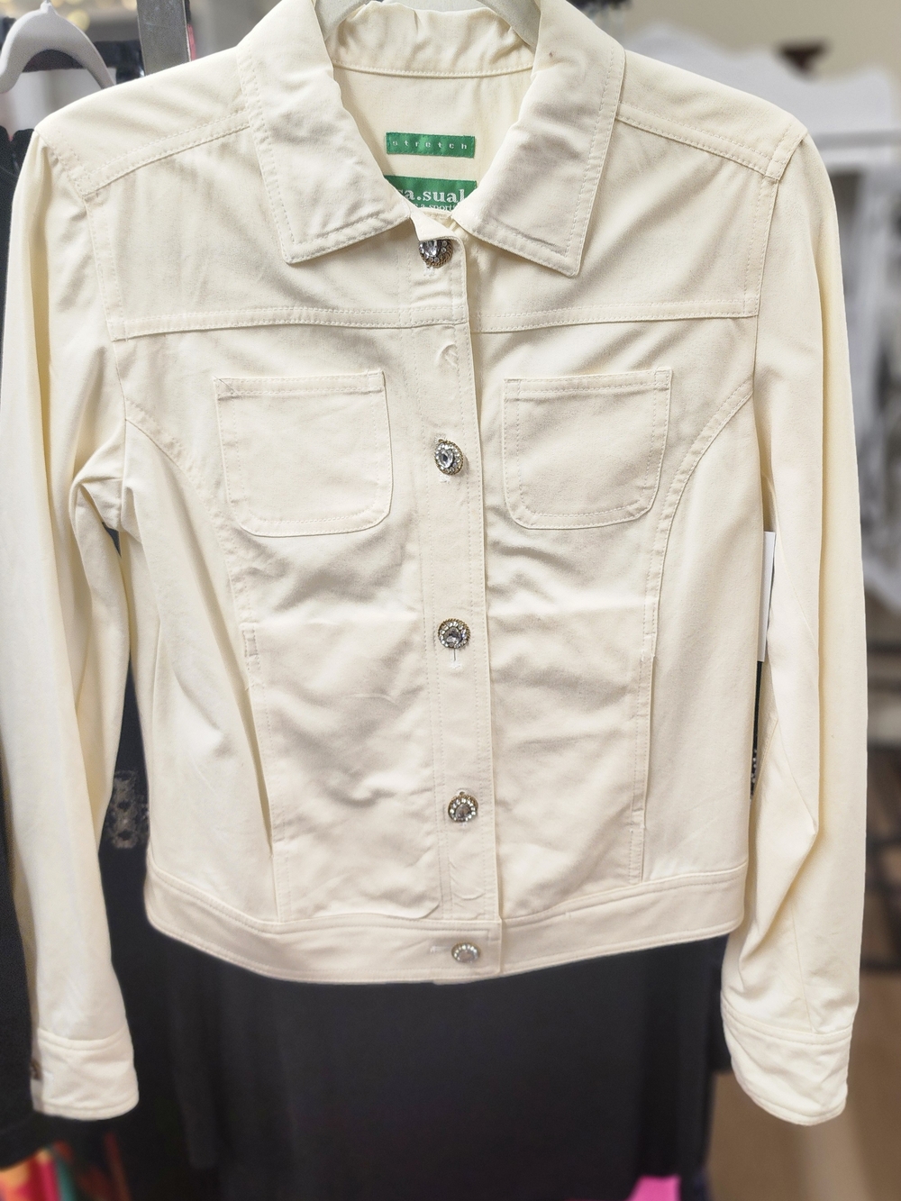 Ca sual Corner Lt. Yellow Button-Front Jean Jacket